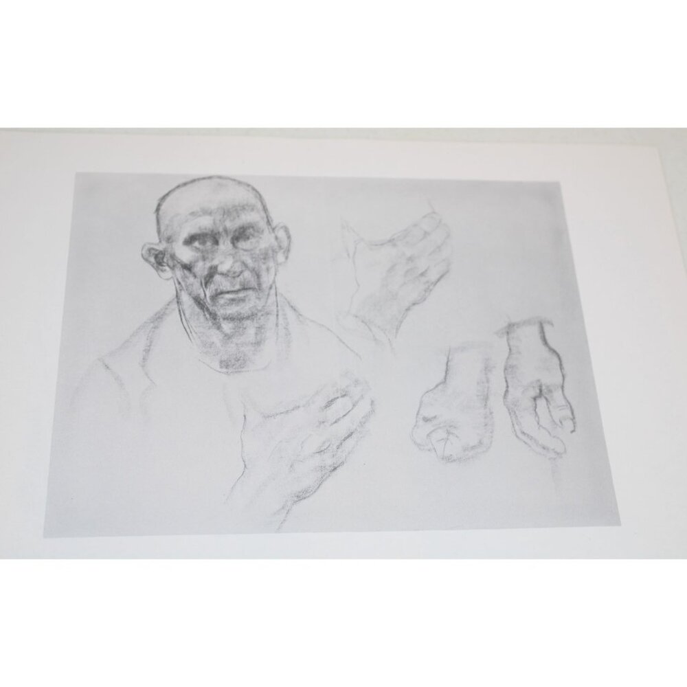 KATHE KOLLWITZ Heads Hands Working Man Seated Woman Tragedy Print 92378 Kaethe
